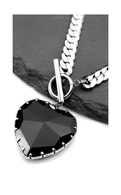 LoveChains™ - Heart Glass Pendant Choker