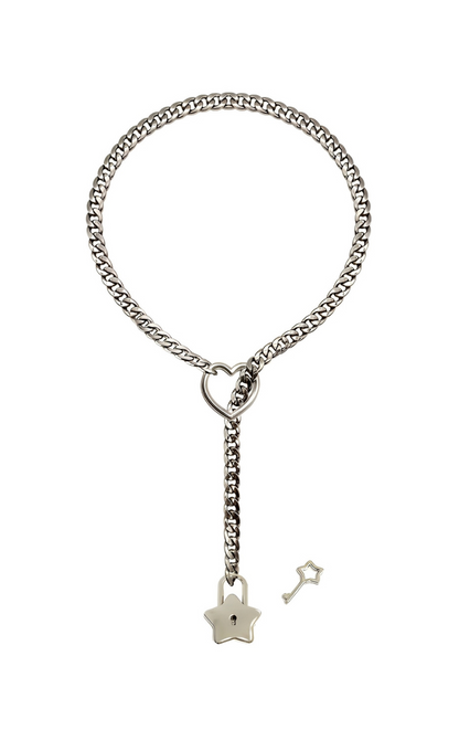 LoveChains™ -  Heart-Star Lock & Key Slip Chain